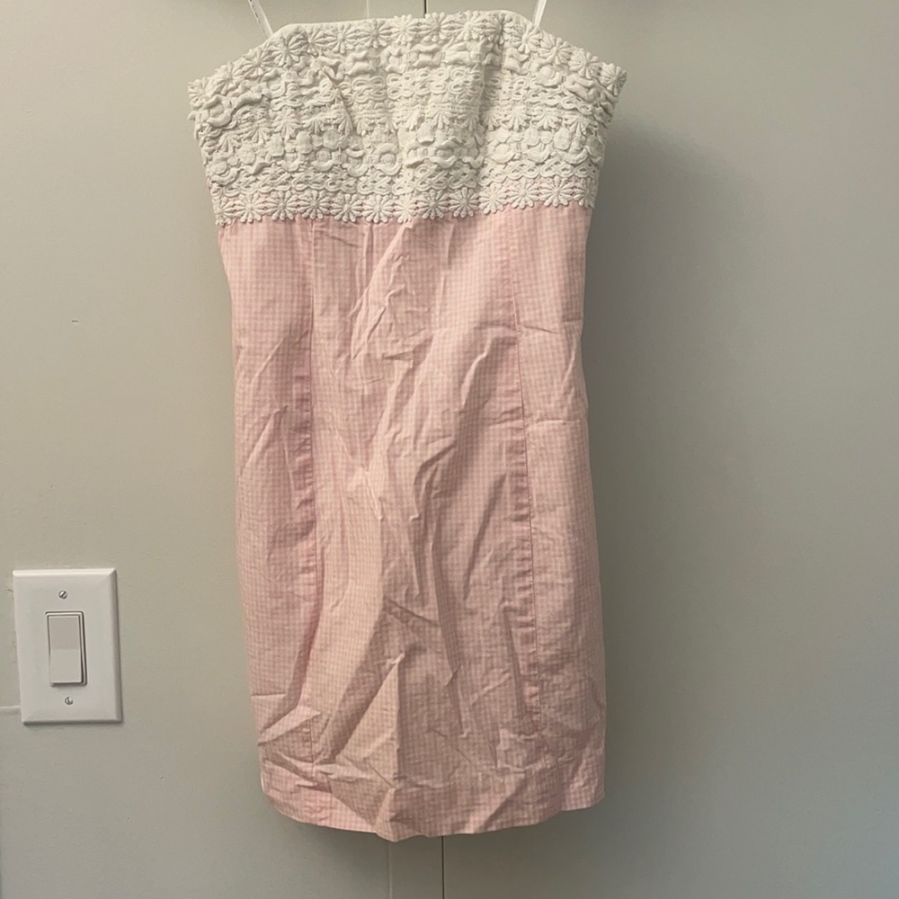 Lilly Pulitzer Franco Dress in Pink & White Gingham